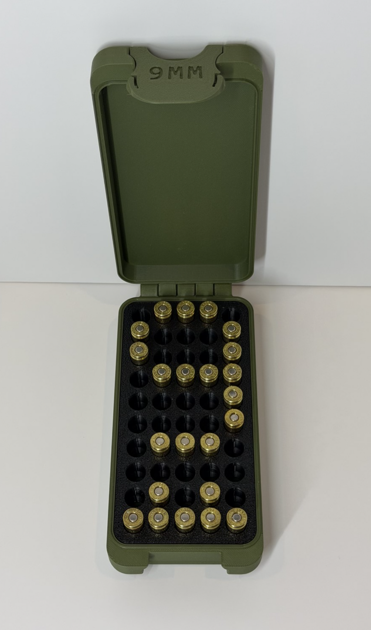 Customizable 9MM Ammo Box:  50-Round Capacity, Organized Storage