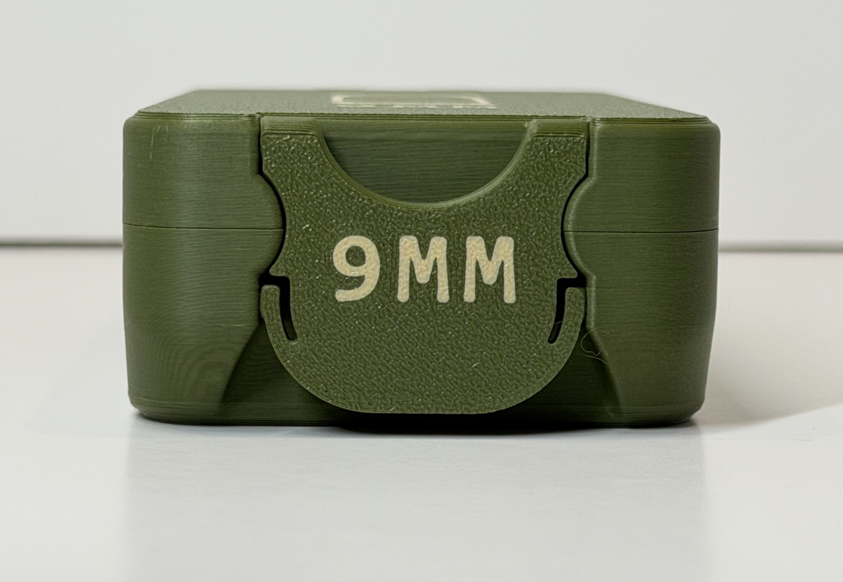 Customizable 9MM Ammo Box:  50-Round Capacity, Organized Storage